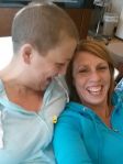 Me and Heather trying out the chemo chair